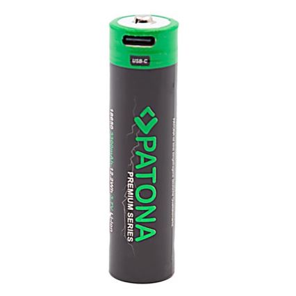 PATONA - Μπαταρία 18650 Li-lon 3350mAh PREMIUM 3,7V with USB-C charging