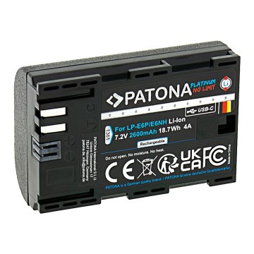 PATONA - Μπαταρία Canon LP-E6NH 2600mAh Li-Ion Platinum USB-C
