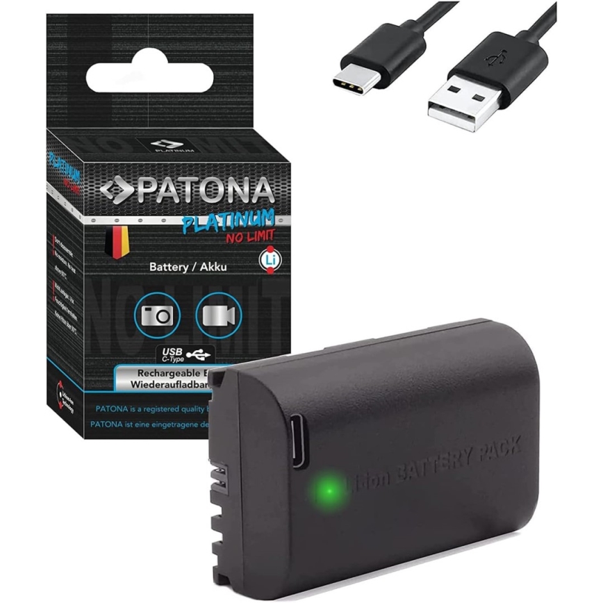 PATONA - Μπαταρία Canon LP-E6NH 2600mAh Li-Ion Platinum USB-C