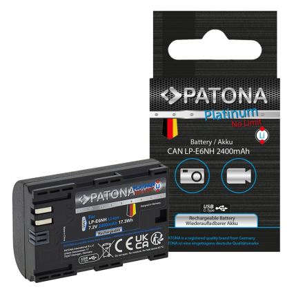 PATONA - Μπαταρία Canon LP-E6NH 2600mAh Li-Ion Platinum USB-C
