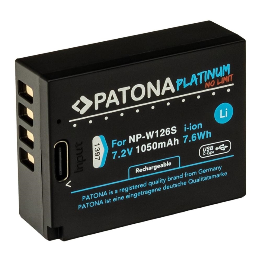 PATONA - Μπαταρία Fuji NP-W126S 1050mAh Li-Ion Platinum USB-C charging