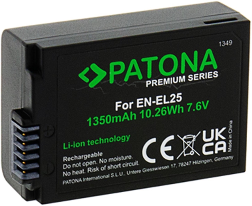 PATONA - Μπαταρία Nikon EN-EL25 1350mAh Li-Ion 7,6V Premium Z50/Z fc