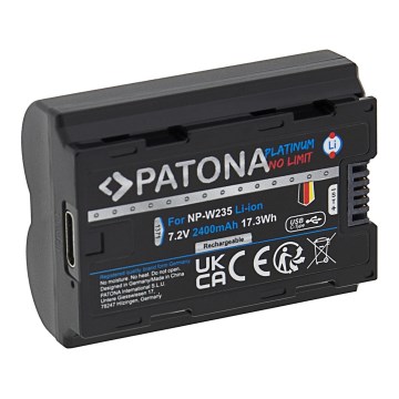 PATONA - Μπαταρία για Fuji NP-W235 2250mAh Li-Ion Platinum USB-C για φόρτιση X-T4