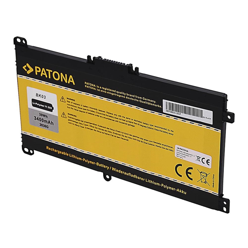 PATONA - Μπαταρία για HP Pavilion X360 3400mAh Li-Pol 11,55V BK03XL