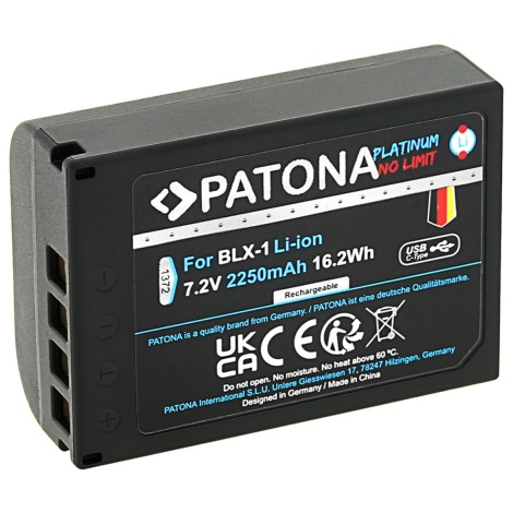 PATONA - Μπαταρία για Olympus BLX-1 2400mAh Li-Ion Platinum με φόρτιση USB-C