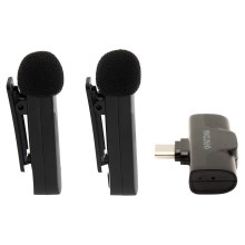 PATONA - ΣΕΤ 2x Ασύρματο μικρόφωνο με κλιπ για smartphones USB-C 5V