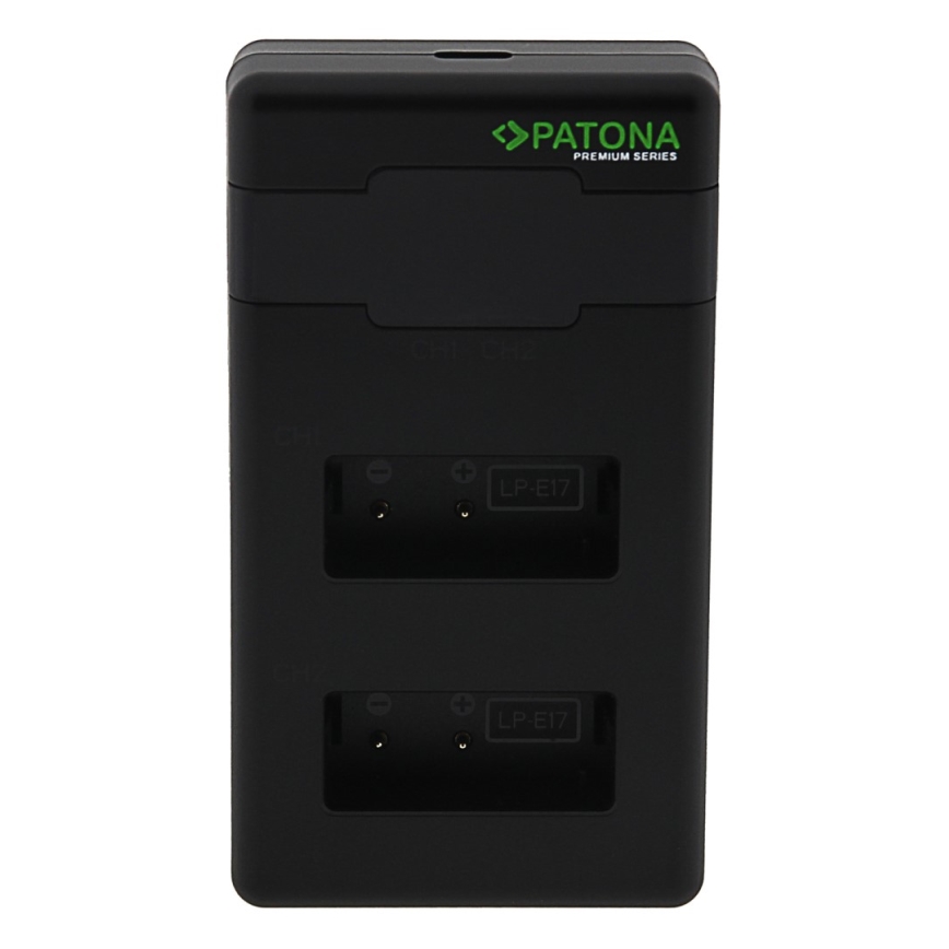 PATONA - Ταχύ φορτιστής Dual Canon LP-E17 + καλώδιο USB-C 0,6m