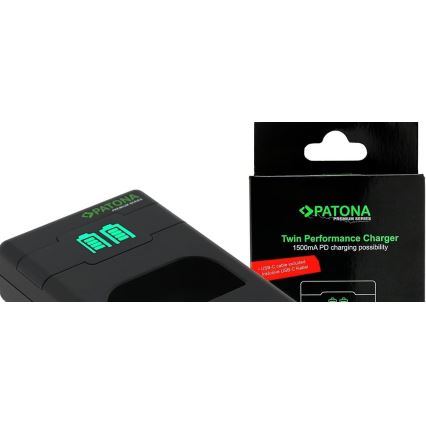 PATONA - Ταχύ φορτιστής Dual Canon LP-E17 + καλώδιο USB-C 0,6m