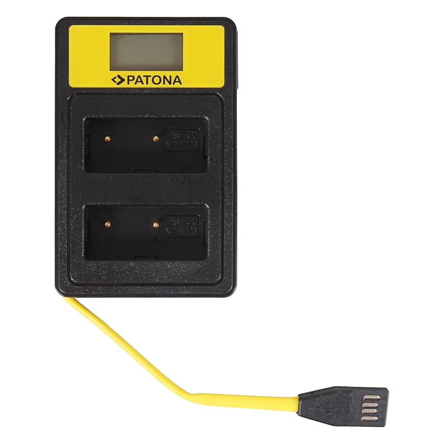 PATONA - Φορτιστής Dual Fuji NP-W126 s LCD,USB