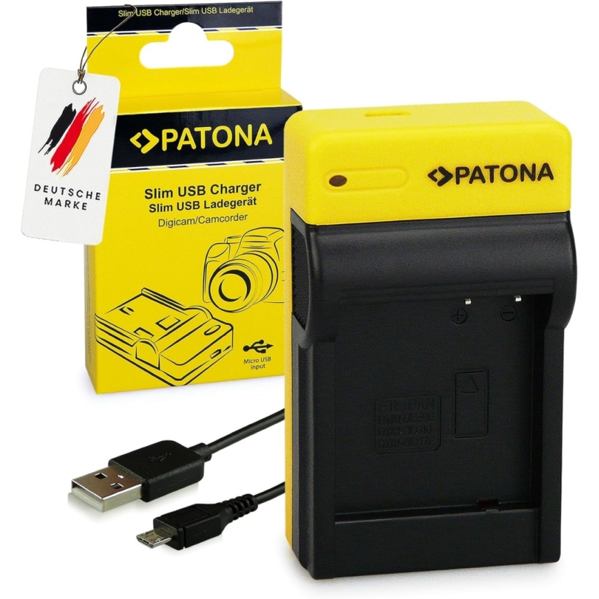 PATONA - Φορτιστής Foto Panasonic DMW-BLG10E slim,USB