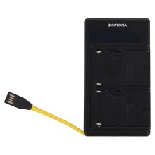 PATONA - Φορτιστής διπλός Sony NP-F970/F960/F950 USB