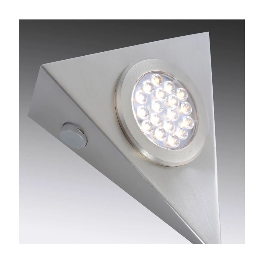 Paul Neuhaus 1119-55-3 - ΣΕΤ 3x φωτισμός επίπλων LED με αισθητήρα HELENA LED/2,5W/230V