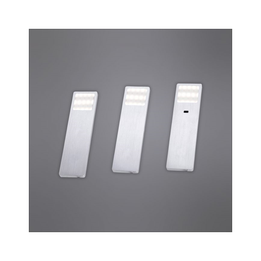 Paul Neuhaus 1120-95-3 - ΣΕΤ 3x Φωτισμός επίπλων LED με αισθητήρα HELENA LED/2W/230V