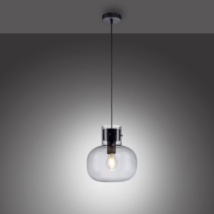 Paul Neuhaus 2003-25 - Κρεμαστό φωτιστικό οροφής SHITAKE 1xE27/10W/230V διάμετρος 25 cm φιμέ