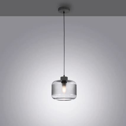 Paul Neuhaus 2005-25 - Κρεμαστό φωτιστικό οροφής BOLETUS 1xE27/10W/230V διάμετρος 23,5 cm γκρι