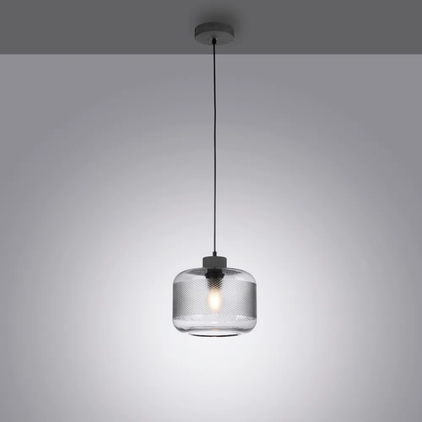 Paul Neuhaus 2005-25 - Κρεμαστό φωτιστικό οροφής BOLETUS 1xE27/10W/230V διάμετρος 23,5 cm γκρι