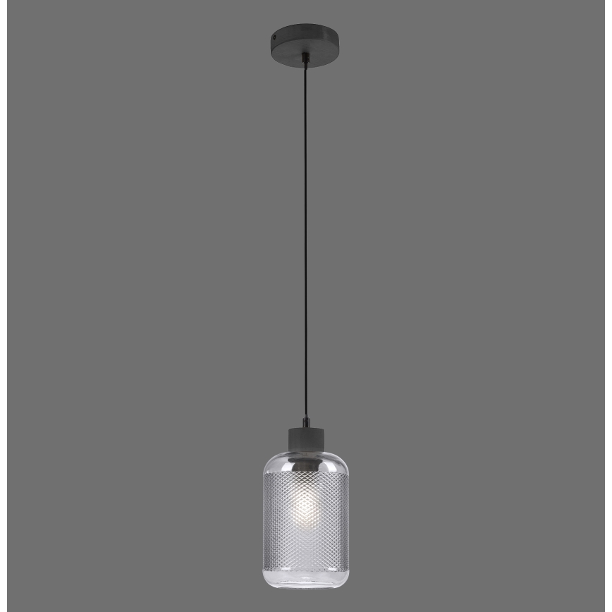 Paul Neuhaus 2006-25 - Κρεμαστό φωτιστικό οροφής BOLETUS 1xE27/10W/230V διάμετρος 14 cm γκρι