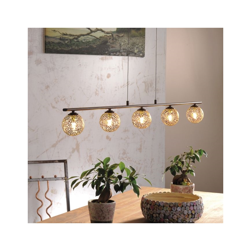 Paul Neuhaus 2040-48 - Πολύφωτο σε σχοινί GRETA 5xG9/40W/230V