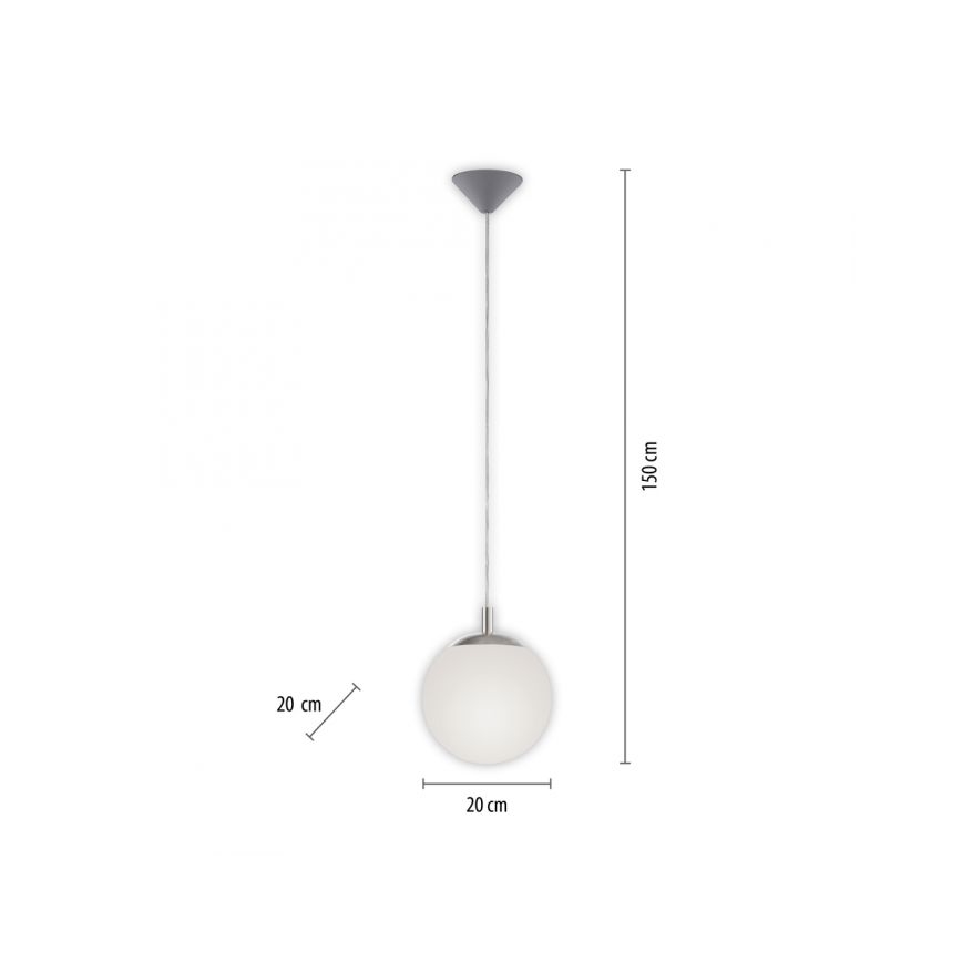 Paul Neuhaus 2072-55 - Κρεμαστό φωτιστικό οροφής BOLO 1xE27/60W/230V διάμετρος 20 cm