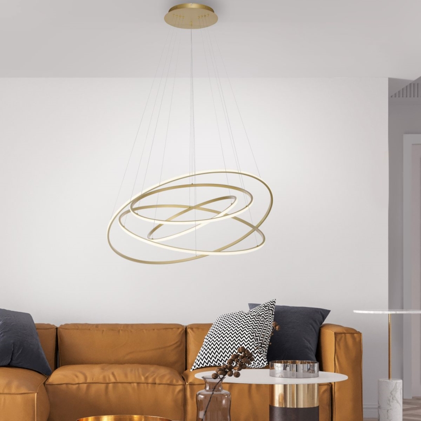 Paul Neuhaus 2124-60 - Led Dimmable κρεμαστό φωτιστικό οροφής TESSARA LED/97W/230V 2700-5000K + τηλεχειριστήριο