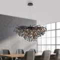 Paul Neuhaus 2192-18 - Κρεμαστό φωτιστικό με καλώδιο ICICLE 10xG9/40W/230V 50x100 cm μαύρο