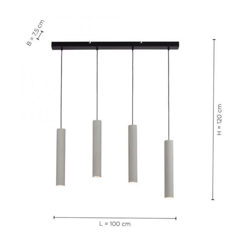 Paul Neuhaus 2204-22 - Πολύφωτο κρεμαστό ETON 4xGU10/35W/230V
