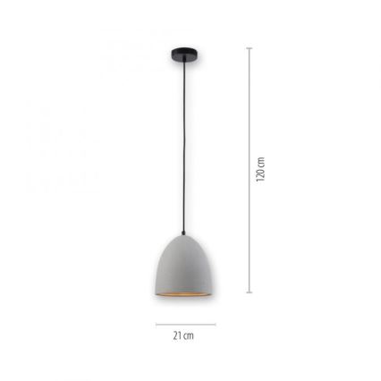 Paul Neuhaus 2231-22 - Κρεμαστό φωτιστικό οροφής ETON 1xE27/40W/230V τσιμέντο