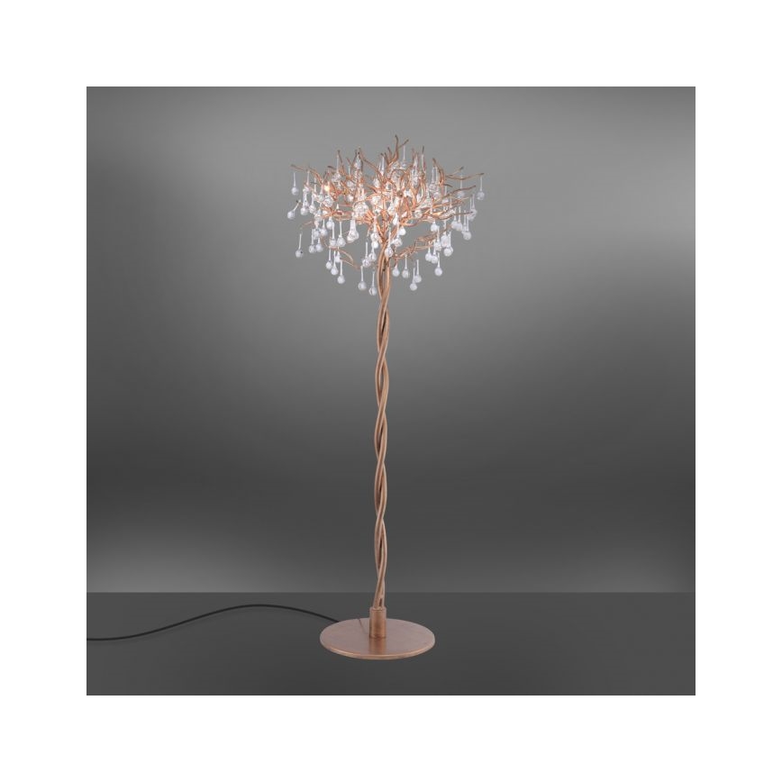 Paul Neuhaus 232-11 - Επιδαπέδια λάμπα ICICLE 5xG9/40W /230V ορείχαλκος