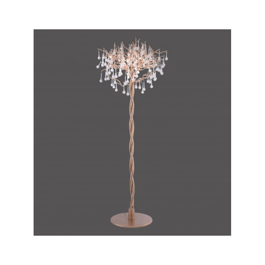 Paul Neuhaus 232-11 - Επιδαπέδια λάμπα ICICLE 5xG9/40W /230V ορείχαλκος