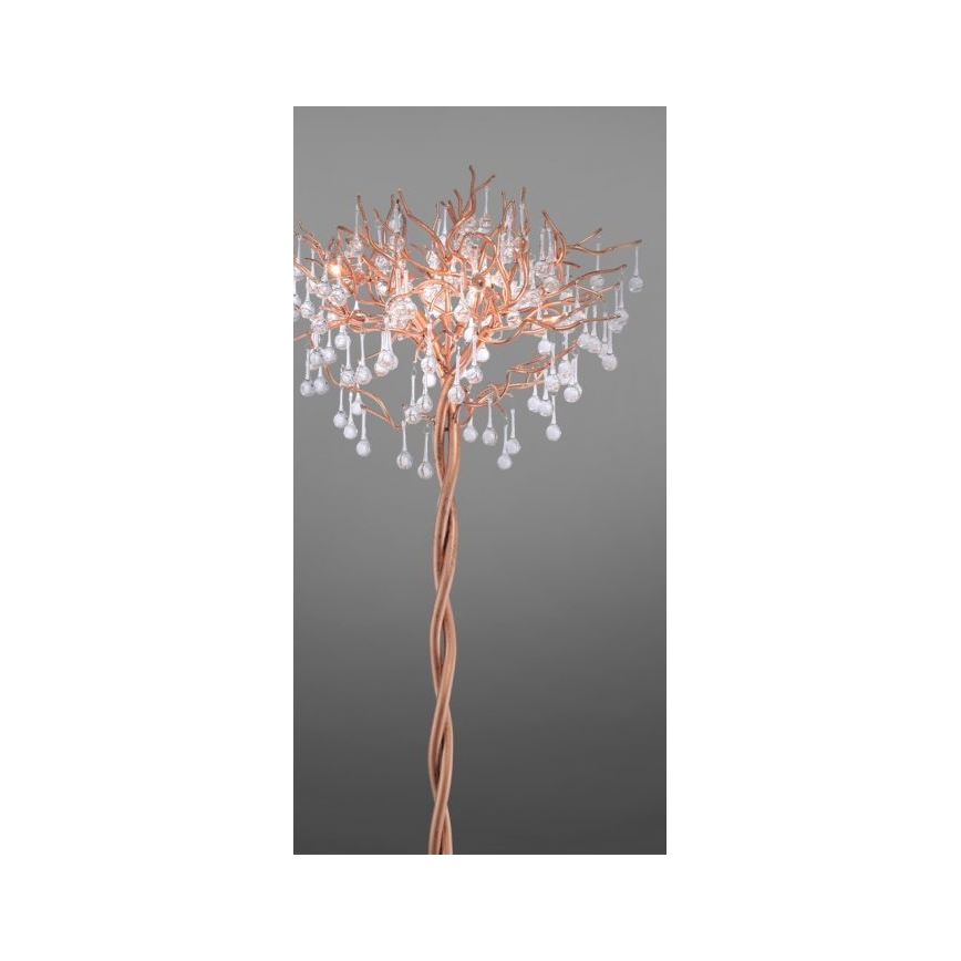 Paul Neuhaus 232-11 - Επιδαπέδια λάμπα ICICLE 5xG9/40W /230V ορείχαλκος