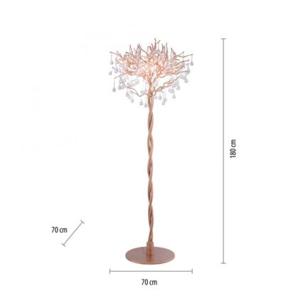 Paul Neuhaus 232-11 - Επιδαπέδια λάμπα ICICLE 5xG9/40W /230V ορείχαλκος