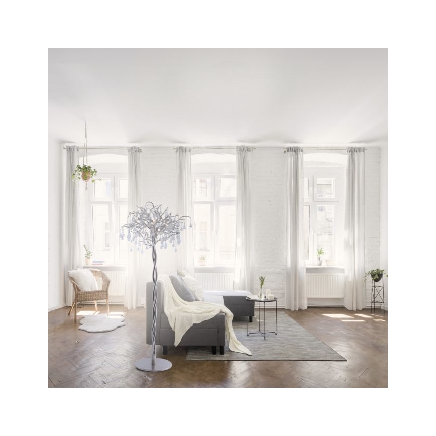 Paul Neuhaus 232-55 - Επιδαπέδιο φωτιστικό ICICLE 5xG9/40W230V γυαλιστερό χρώμιο