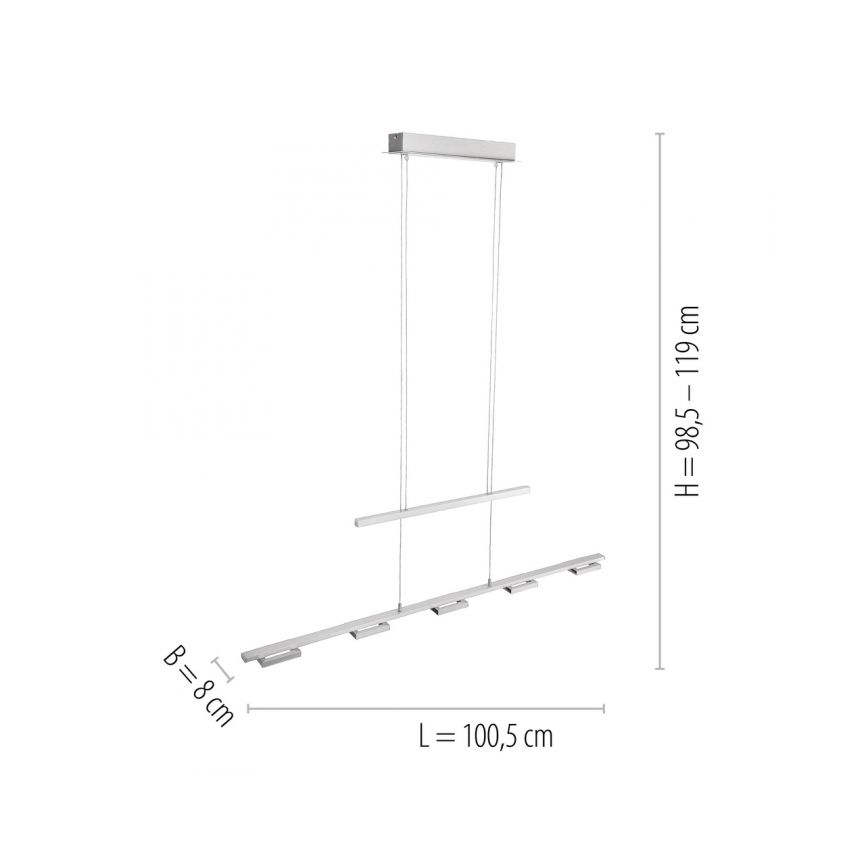 Paul Neuhaus 2446-55 - Πολύφωτο ράγα LED Dimmable INIGO 5xLED/4W/230V