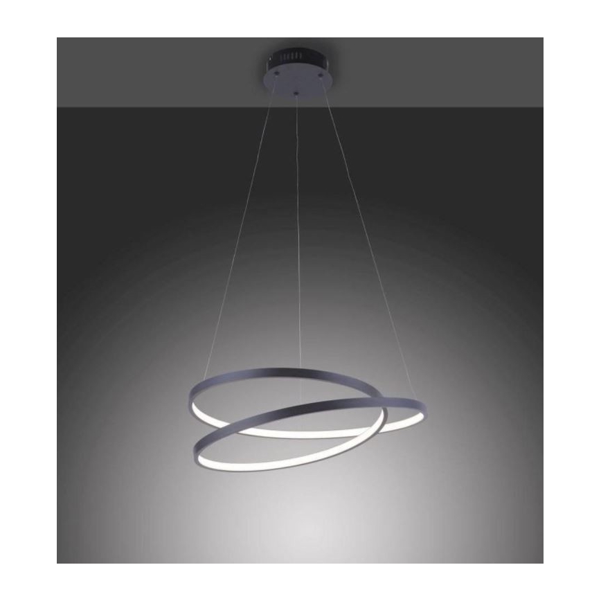 Paul Neuhaus 2472-18 - Πολύφωτο LED Dimmable ράγα ROMAN LED/30W/230V μαύρο