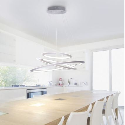 Paul Neuhaus 2493-55 - Led Dimmable κρεμαστό φωτιστικό οροφής ALESSA 3xLED/38W/230V + τηλεχειριστήριο