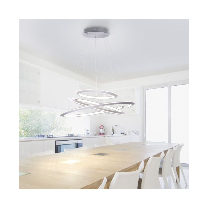 Paul Neuhaus 2493-55 - Led Dimmable κρεμαστό φωτιστικό οροφής ALESSA 3xLED/38W/230V + τηλεχειριστήριο