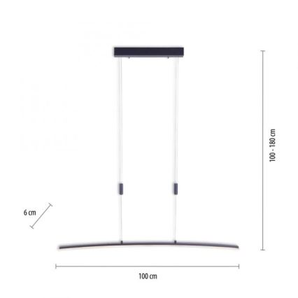 Paul Neuhaus 2530-13 - LED Dimmable πολύφωτο ράγα JANINA LED/27W/230V