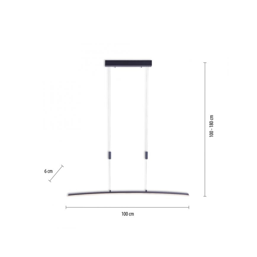 Paul Neuhaus 2530-13 - LED Dimmable πολύφωτο ράγα JANINA LED/27W/230V