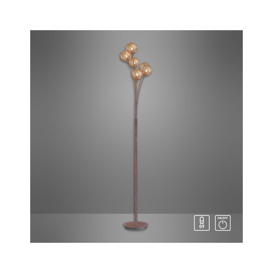 Paul Neuhaus 398-48 - Επιδαπέδια λάμπα GRETA 6xG9/40W/230V