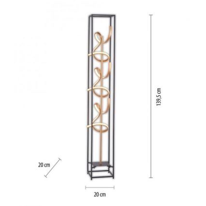 Paul Neuhaus 415-18 - Επιδαπέδια λάμπα dimmer LED SELINA 3xLED/10,2W/230V