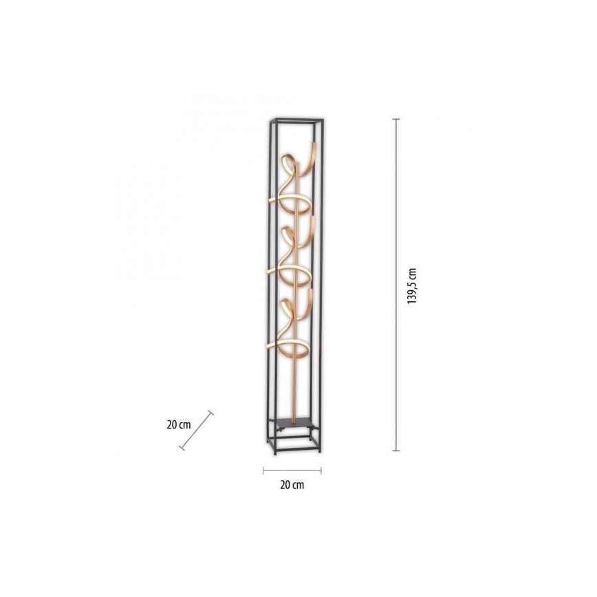 Paul Neuhaus 415-18 - Επιδαπέδια λάμπα dimmer LED SELINA 3xLED/10,2W/230V