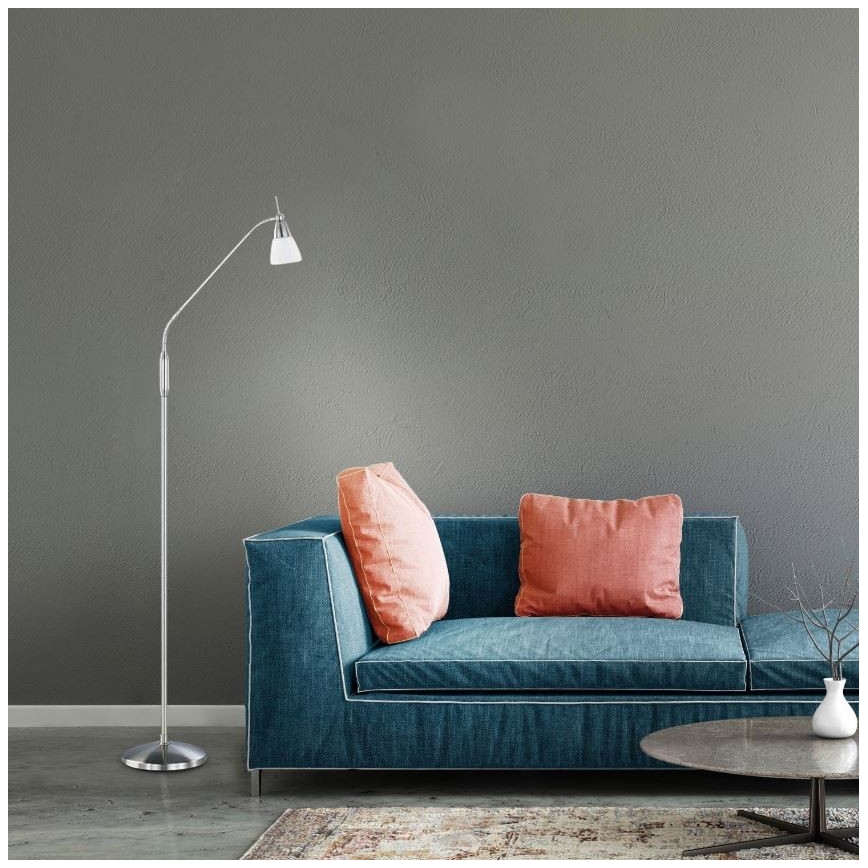 Paul Neuhaus 430-55 - LED Dimmable επιδαπέδια λάμπα αφής PINO 1xG9/28W/230V ματ χρώμιο