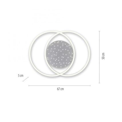Paul Neuhaus 6025-55 - LED Dimmable φωτιστικό οροφής YUKI LED/48W/230V + τηλεχειριστήριο