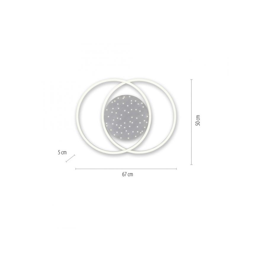 Paul Neuhaus 6025-55 - LED Dimmable φωτιστικό οροφής YUKI LED/48W/230V + τηλεχειριστήριο