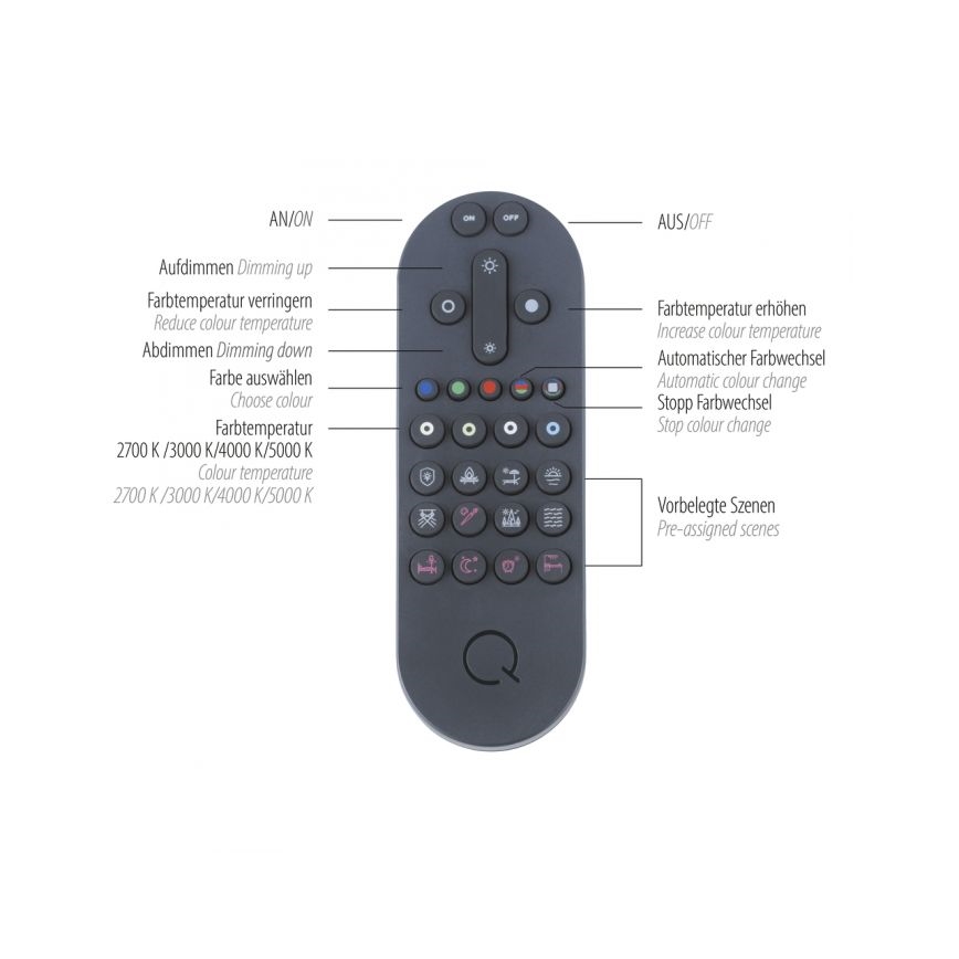 Paul Neuhaus 6071-18 - LED Ρυθμιζόμενο φωτιστικό οροφής Q-PIATO LED/35W/230V διάμ. 51 εκ. 2700-5000K Wi-Fi + τηλεχειριστήριο