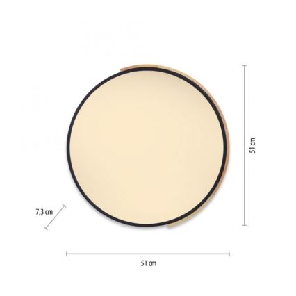 Paul Neuhaus 6071-18 - LED Ρυθμιζόμενο φωτιστικό οροφής Q-PIATO LED/35W/230V διάμ. 51 εκ. 2700-5000K Wi-Fi + τηλεχειριστήριο