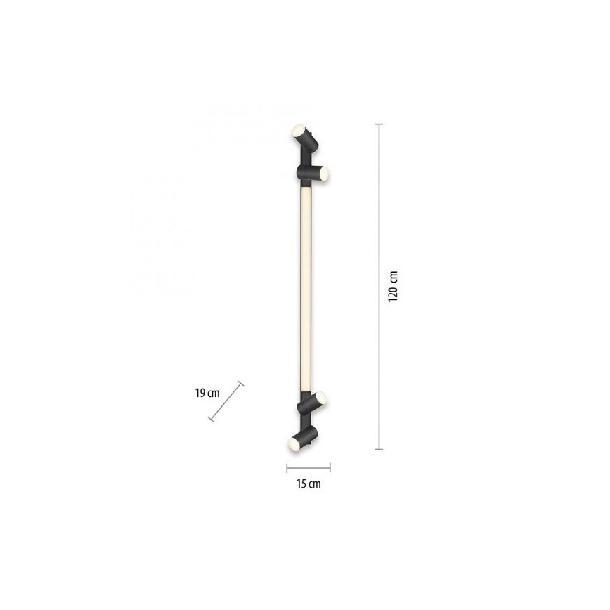 Paul Neuhaus 6121-13 - Φωτιστικό σποτ Dimming LED PURE 4xLED/4W/230V + LED/9W 2700-5000K + τηλεχειριστήριο