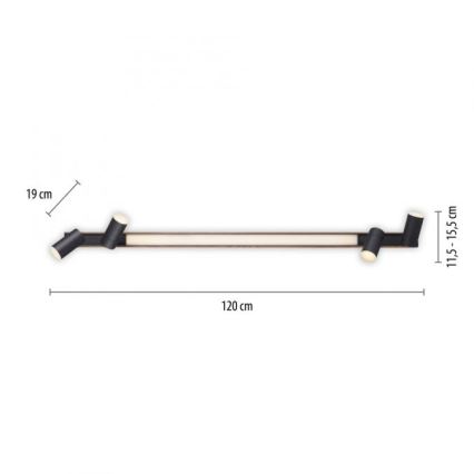 Paul Neuhaus 6121-79 - Φωτιστικό σποτ Dimming LED PURE 4xLED/4W/230V + LED/9W 2700-5000K + τηλεχειριστήριο