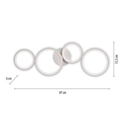 Paul Neuhaus 6183-16 - LED Dimmable φωτιστικό οροφής KIRINGE LED/26W/230V