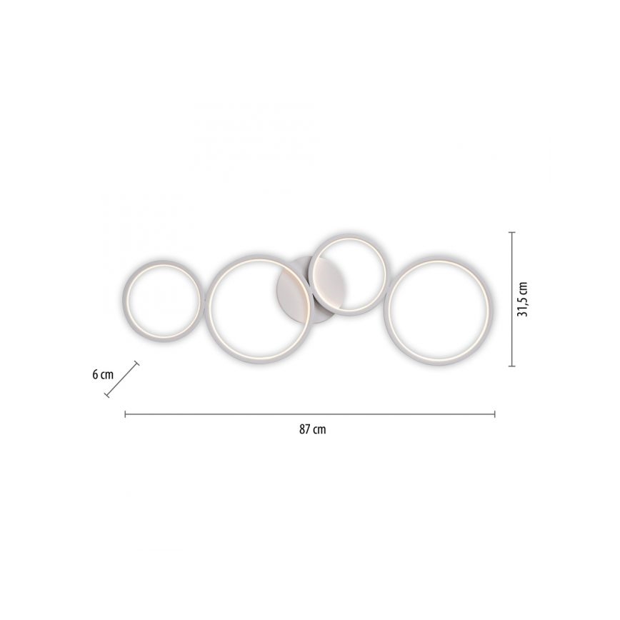 Paul Neuhaus 6183-16 - LED Dimmable φωτιστικό οροφής KIRINGE LED/26W/230V